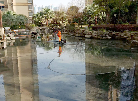 仁怀景观池淤泥清理